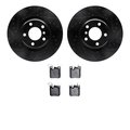 Dynamic Friction Co 8502-31587, Rotors-Drilled and Slotted-Black with 5000 Advanced Brake Pads, Zinc Coated 8502-31587